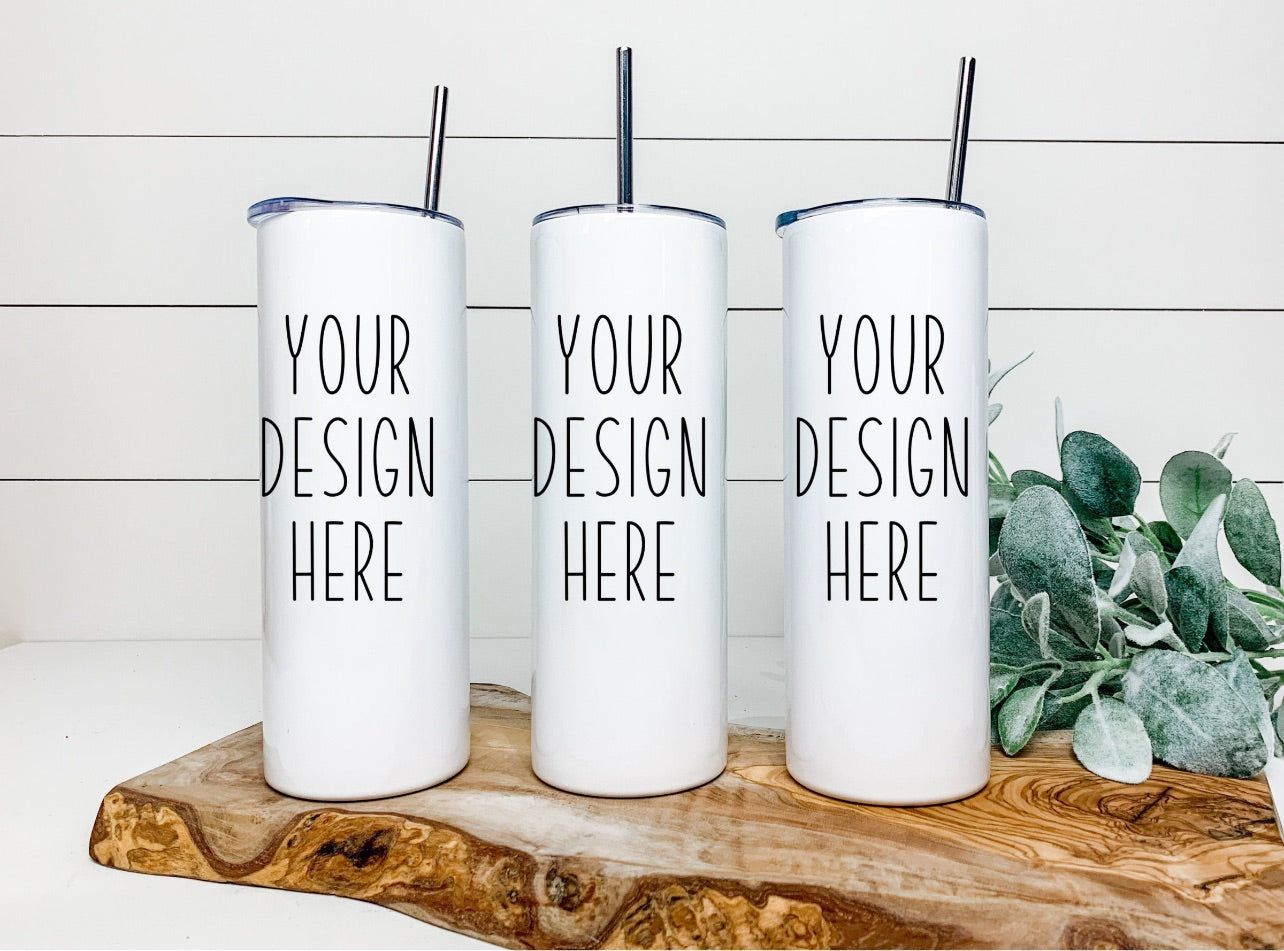 Personalized Tumbler With Leaf Design